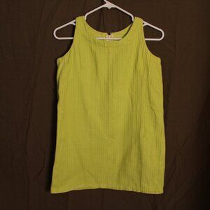 Vintage Handmade Mini Shift Dress Lime Green XS
